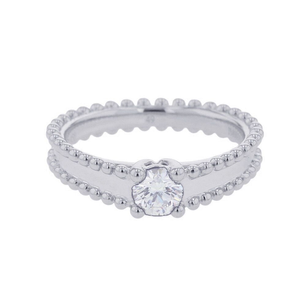VAN CLEEF & ARPELS Silver Diamond Engagement Ring